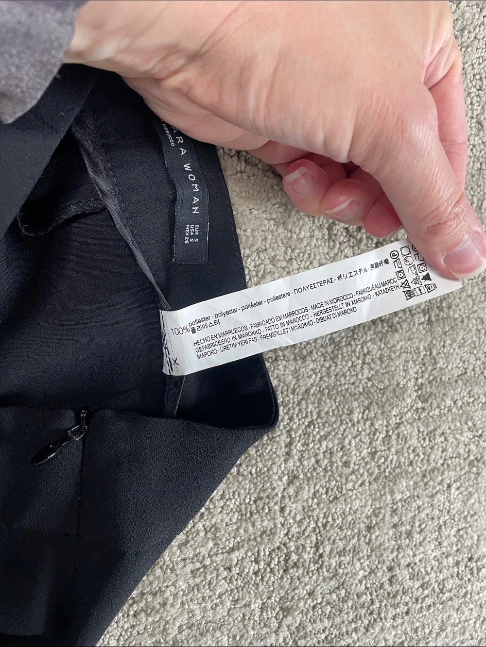 Zara Wide Leg Pants in Black - Picture 3 of 6
